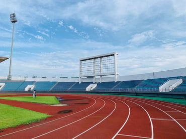 running track at stadium